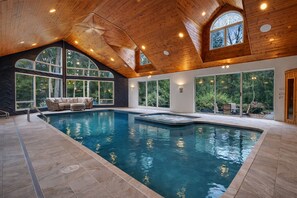 Indoor pool, a heated pool - Hidden Hills Estate | Indoor Pool · Sauna · Luxe (Two Rivers)