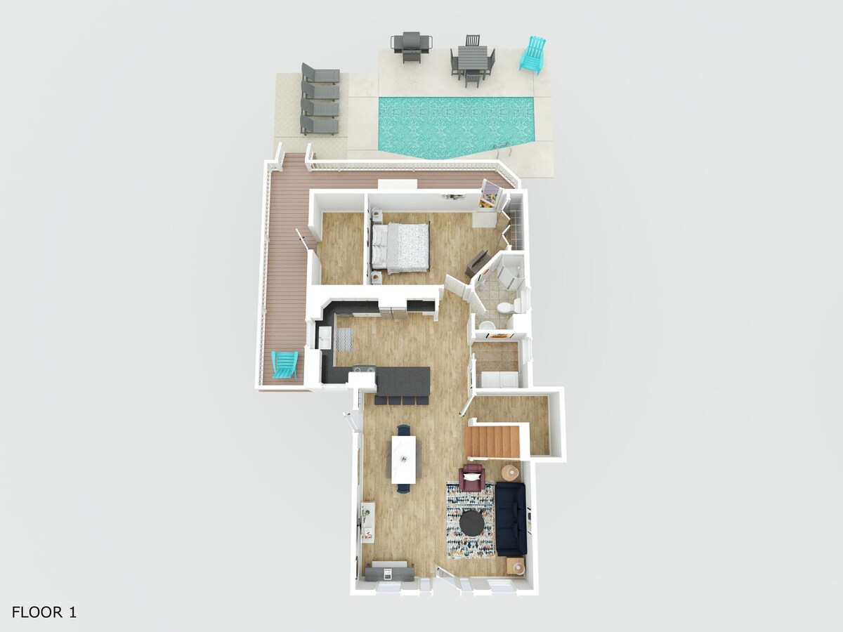 Photo 5 of Sandy at the Beach: Pet-friendly 3-bedroom home with private pool in Destin's Crystal Beach.