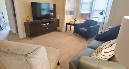 Steel Hideaway, first floor easy access, king bed, fenced yard, fast wifi