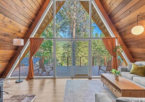 Smart TV, fireplace, video games, stereo
