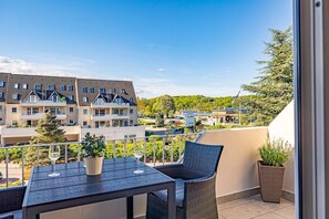 Outdoor dining - Fewo1846 - Holidaywassersleben / Studio-app. mit Balkon und Meerblick - Strandresidenz (Harrislee)