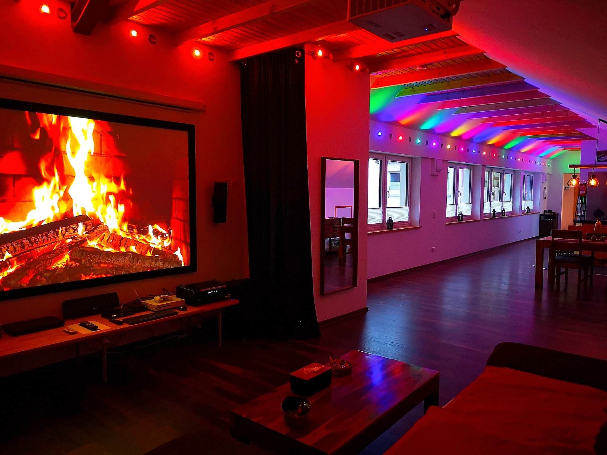 Heimkino mit Effektlicht