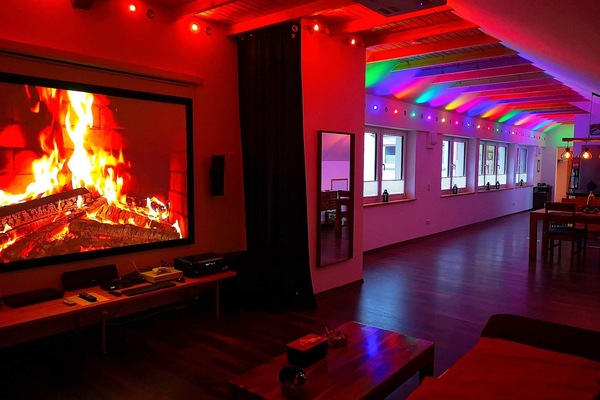 Heimkino mit Effektlicht