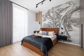 Leilighet, 1 soverom, kjøkken | 1 soverom, individuelt innredet, strykejern/-brett og wi-fi (inkludert)