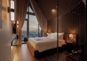 Premium-Apartment, Hügelblick | Hochwertige Bettwaren, Daunenbettdecken, Pillowtop-Betten