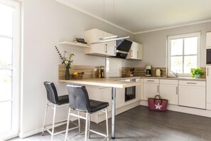 House | Private kitchen - Luxushaus Boddenkuste mit Lagune und Sauna (Fuhlendorf)