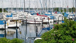 A marina with numerous boats docked. - Detached Holiday Home in Medelby (Medelby)