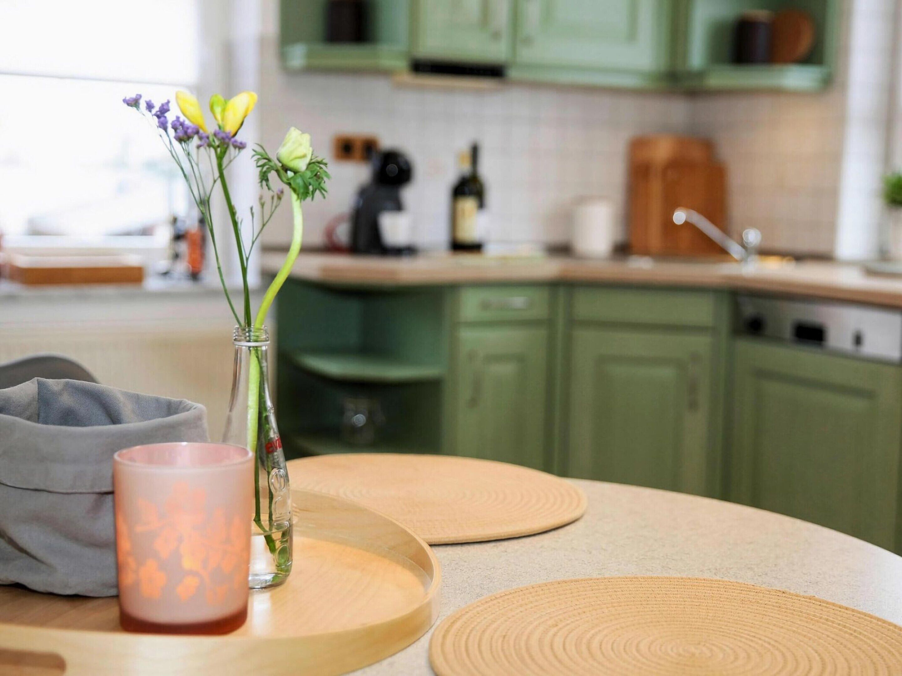 Apartment | Private kitchen | Electric kettle, toaster, high chair