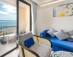 Apartment, 3 Bedrooms, Beach View | View from room