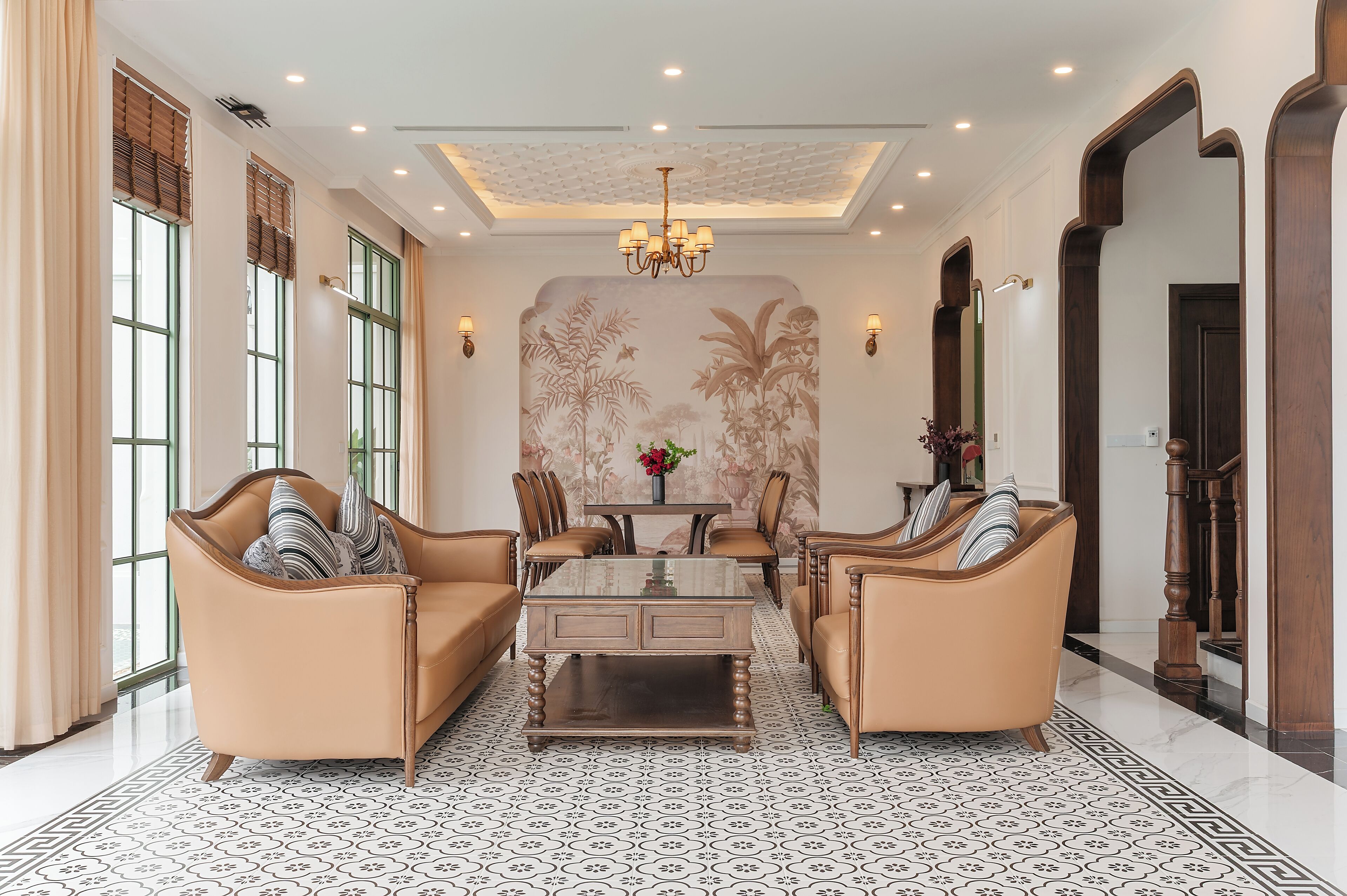 Villa Deluxe - 4 sovrum - utsikt mot staden | Vardagsrum