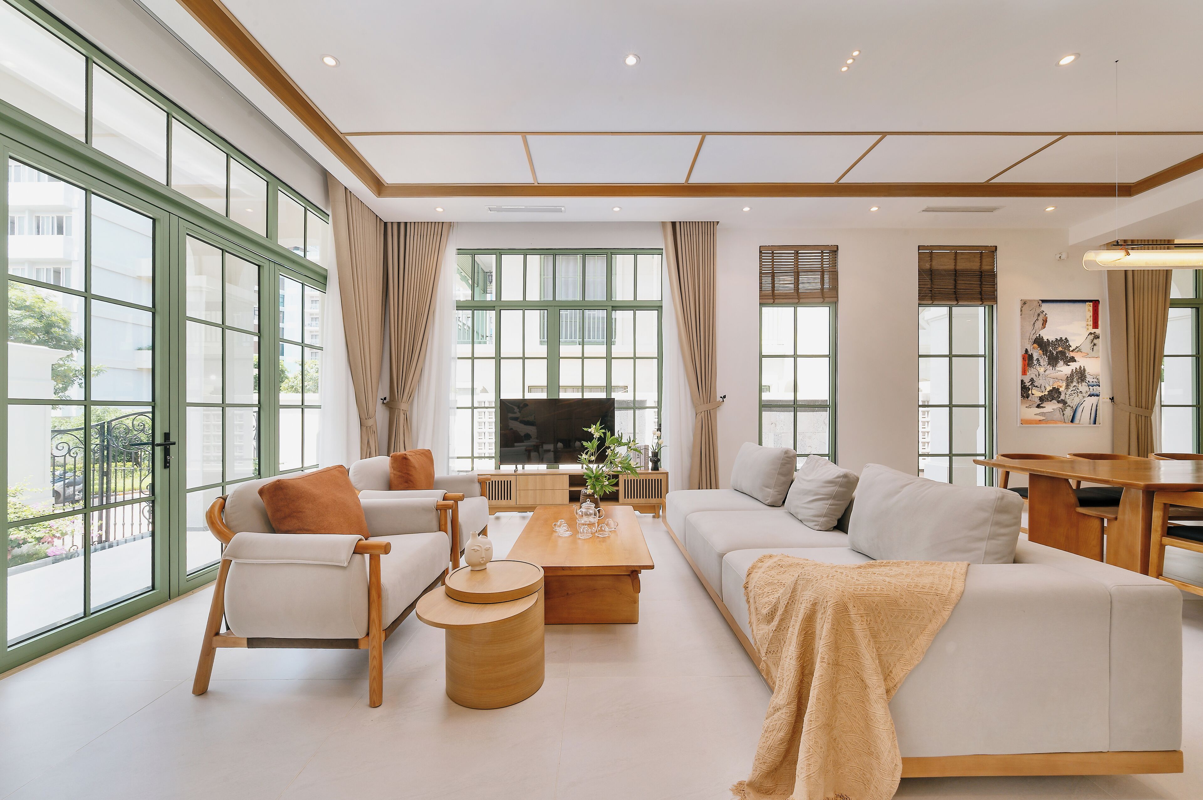 Villa Deluxe, 4 habitaciones, alberca privada, vista a la ciudad | Área de sala de estar