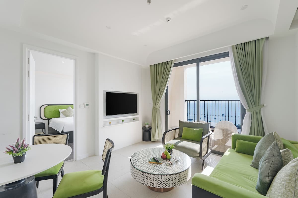 Departamento Deluxe, 2 habitaciones, vista al océano | Balcón