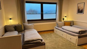 2 bedrooms, individually furnished, bed sheets