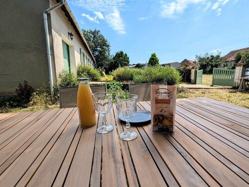 Maison plain-pied à la campagne avec jardin privatif, barbecue, proche Parc de la Brenne et Châteauroux