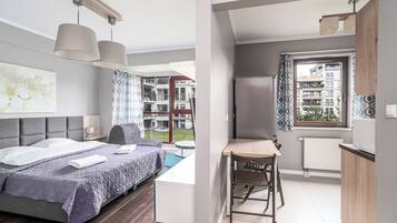 Suite Studio Ville | 1 chambre, fer et planche à repasser, Wi-Fi gratuit