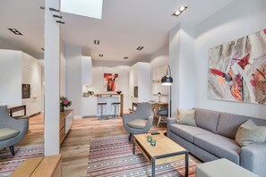 2-Room Apartment Garden Glow 58 m² | Living area - Downtown Apartments Living  (Berlin)