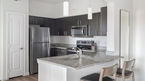 Fridge, dining tables