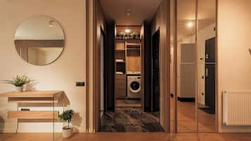 Business Apartment, Balcony, Garden View | Living area