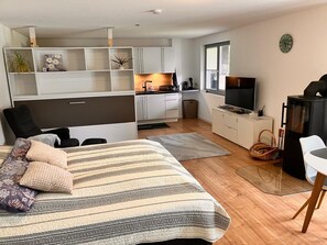 1 bedroom, iron/ironing board, travel crib, free WiFi