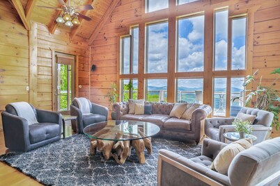 Experience breathtaking views, hot tub, game room, & close to downtown Boone