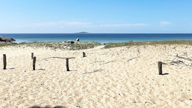 A sandy beach with a clear sky and calm sea. - 3 Person Holiday Home in Lottorp (Löttorp)
