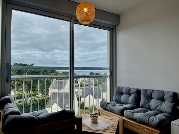 Living area - 47 Reflets- 4p-wifi-parking-vue mer (Quiberon)