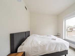Apartamento | 2 quartos, roupa de cama