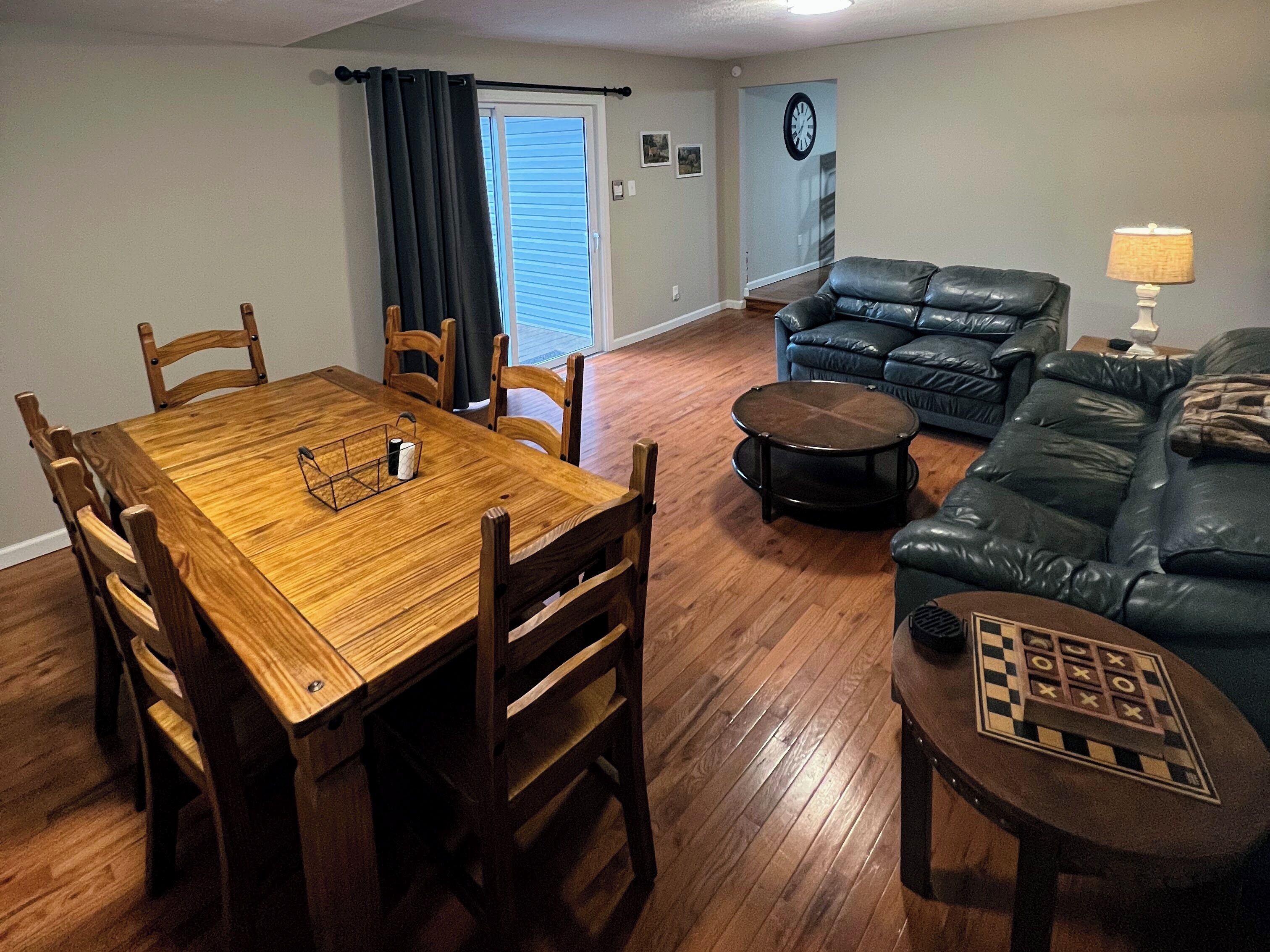 Ride to the trails!  Comfortable 5 bedroom house, large parking area!