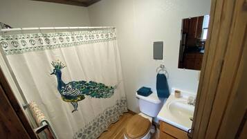 Towels, soap, shampoo, toilet paper