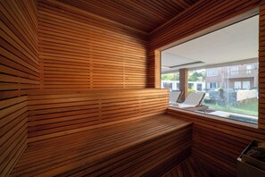 Un sauna, masajes