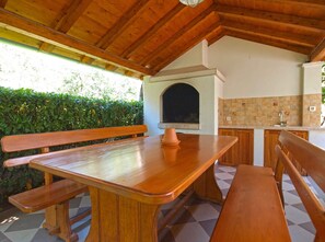 屋外ダイニングエリア