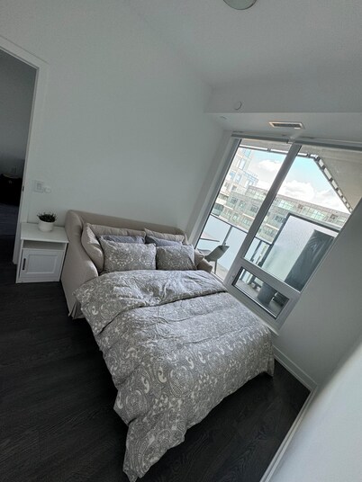 Family sized condo in Toronto, steps to the Finch subway station and shops.