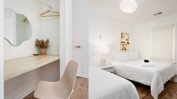 3 bedrooms, desk, iron/ironing board, free WiFi