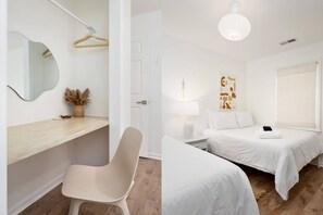 3 bedrooms, desk, iron/ironing board, free WiFi