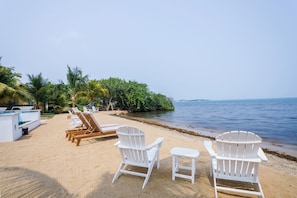 Private beach, white sand