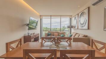 55-inch TV with cable channels