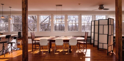 Beacon Penthouse Loft with a View of Mount Beacon