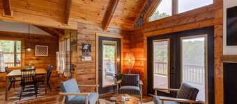 Two Stunning Lakefront Cabins w/ Hot Tubs on 25 Acre Nature Retreat