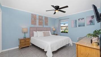 2 bedrooms, iron/ironing board, travel crib, WiFi