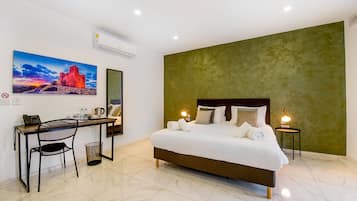 1 dormitorio, escritorio, wifi gratis y ropa de cama