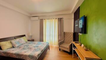 1 室のベッドルーム、WiFi、ベッドシーツ