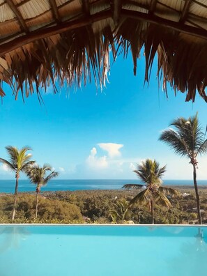 Outdoor pool - Villa Estrella del Norte, 180 degree view on the ocean from your infinity pool (Las Terrenas)