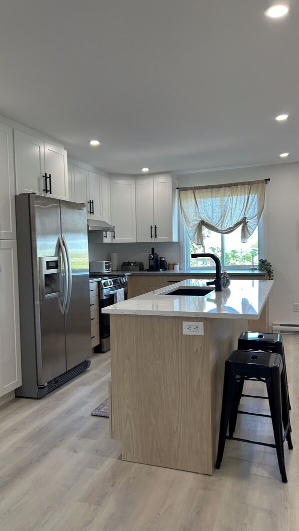 Kjøleskap, mikrobølgeovn, ovn og kokeplater