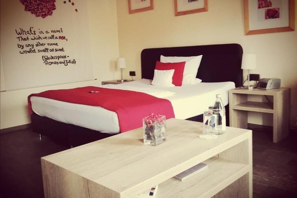 Individually decorated, desk, laptop workspace, iron/ironing board