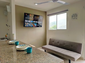 Family Apartment, 2 Bedrooms, Pool View | Living area - Apartamentos con Balcón - Aviva Sierra (Santa Marta)