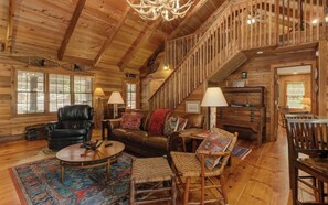 Smart TV, fireplace, DVD player, video library