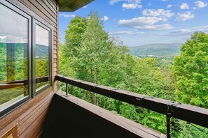 Private Balcony with Mountain Views - Step outside to take in sweeping mountain views and fresh Vermont air from the private balcony.