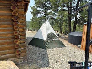 Property grounds - CJs Ranch RV and Tent sites, with Log Cabin (Aguilar)
