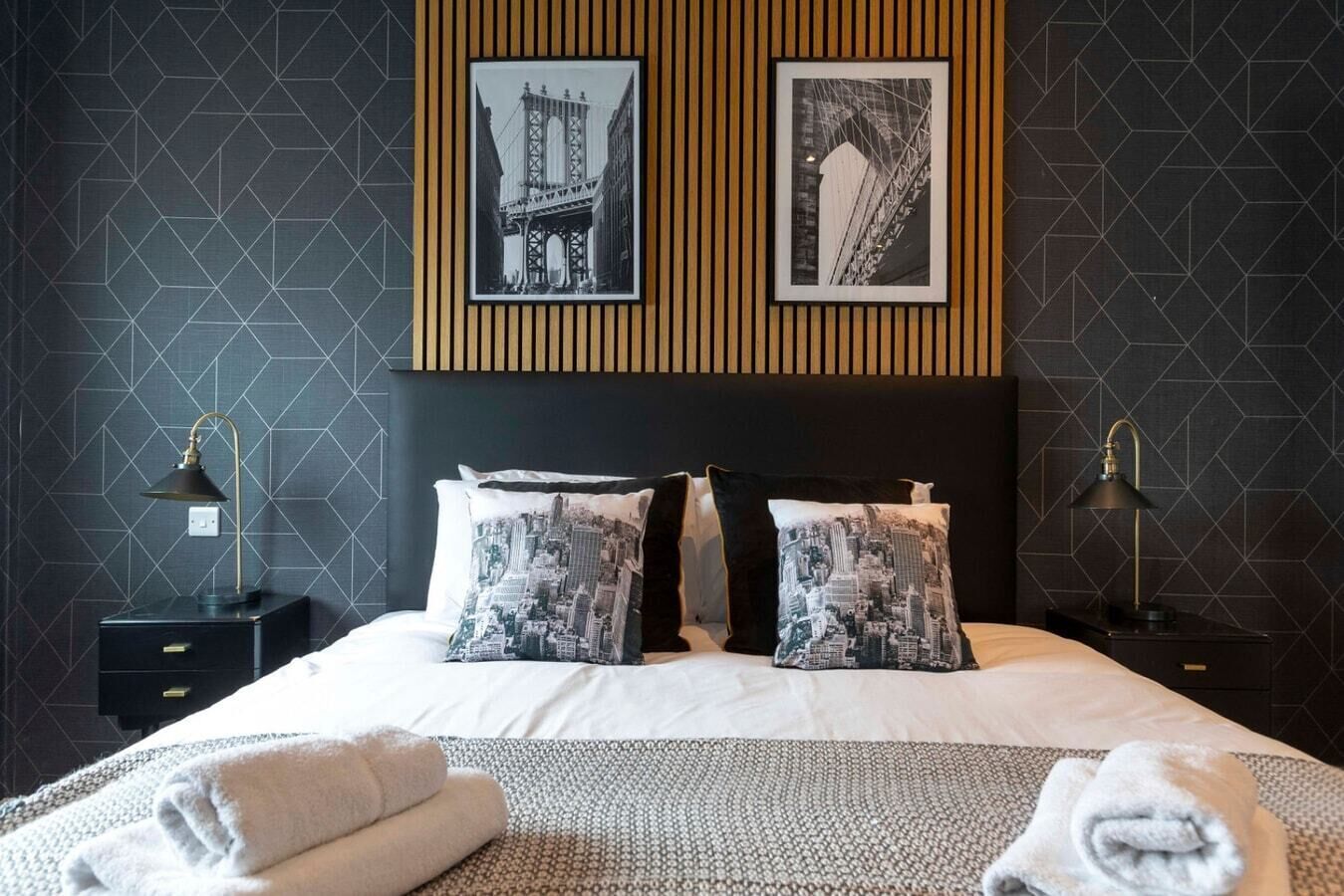 Integrated open-layout living room and bedroom space.