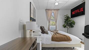 4 bedrooms, iron/ironing board, travel crib, WiFi